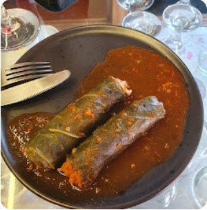 Prato ao molho servido na Venda do Felício